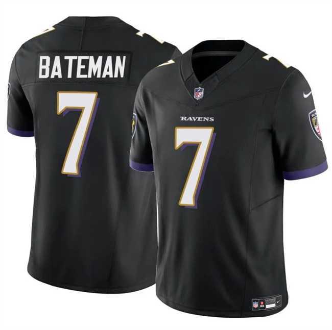 Men & Women & Youth Baltimore Ravens #7 Rashod Bateman Black 2023 F.U.S.E Vapor Limited Jersey,We sell and wholesale Men & Women & Youth Baltimore Ravens #7 Rashod Bateman Black 2023 F.U.S.E Vapor Limited Jersey on line form chian!